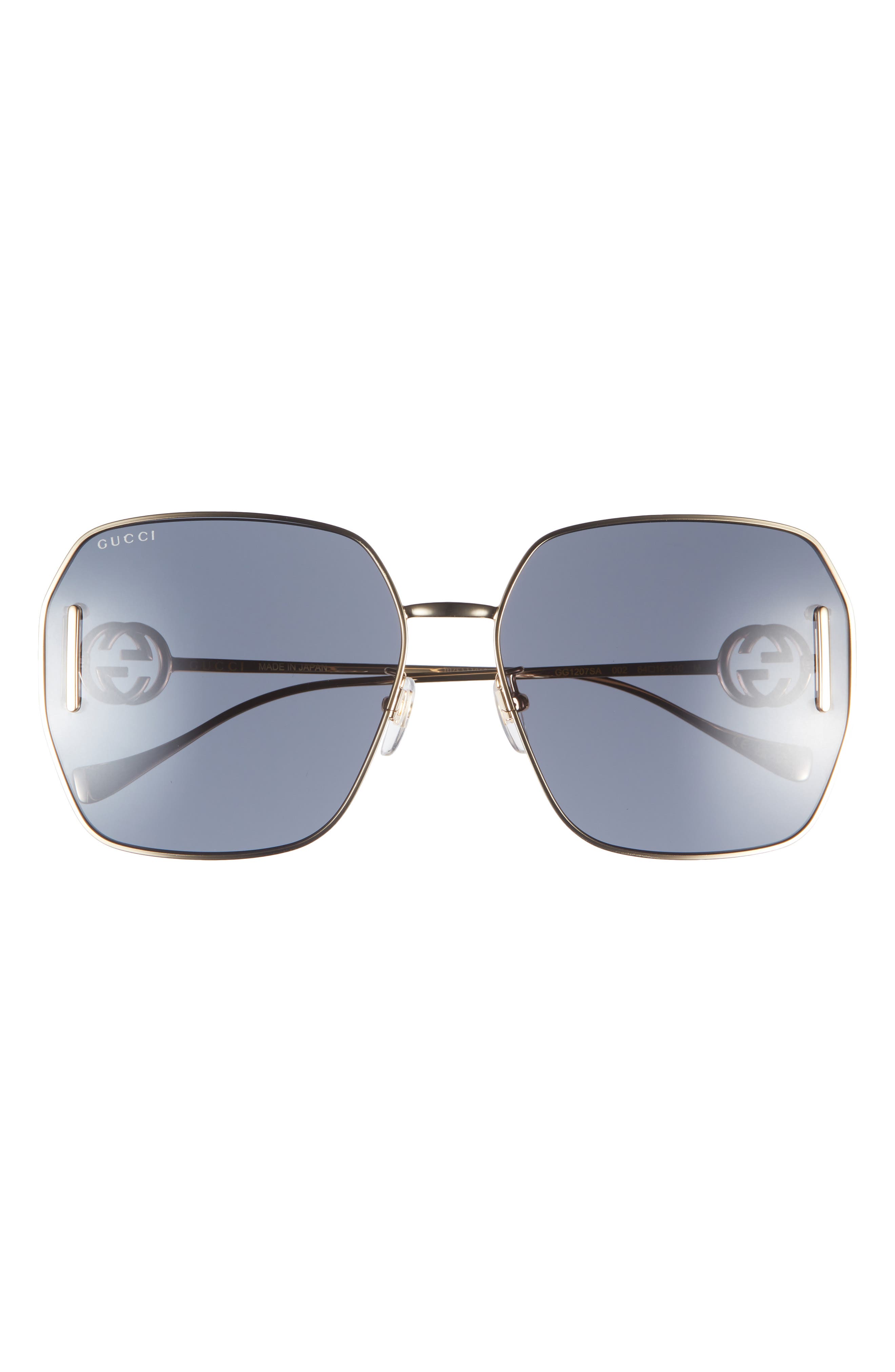 Gucci 64mm Novelty Oversize Square Sunglasses