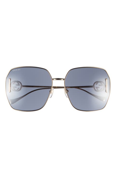 64mm Novelty Oversize Square Sunglasses