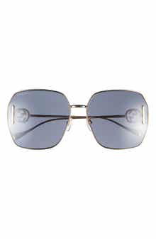 Gucci 64mm Novelty Oversize Square Sunglasses