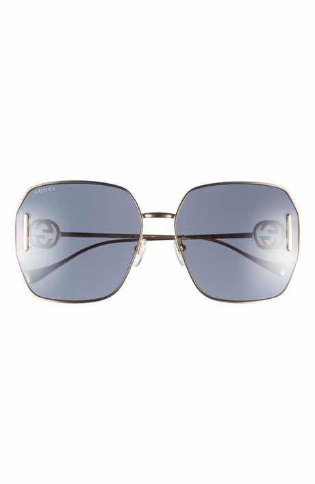 Gucci 64mm Novelty Oversize Square Sunglasses