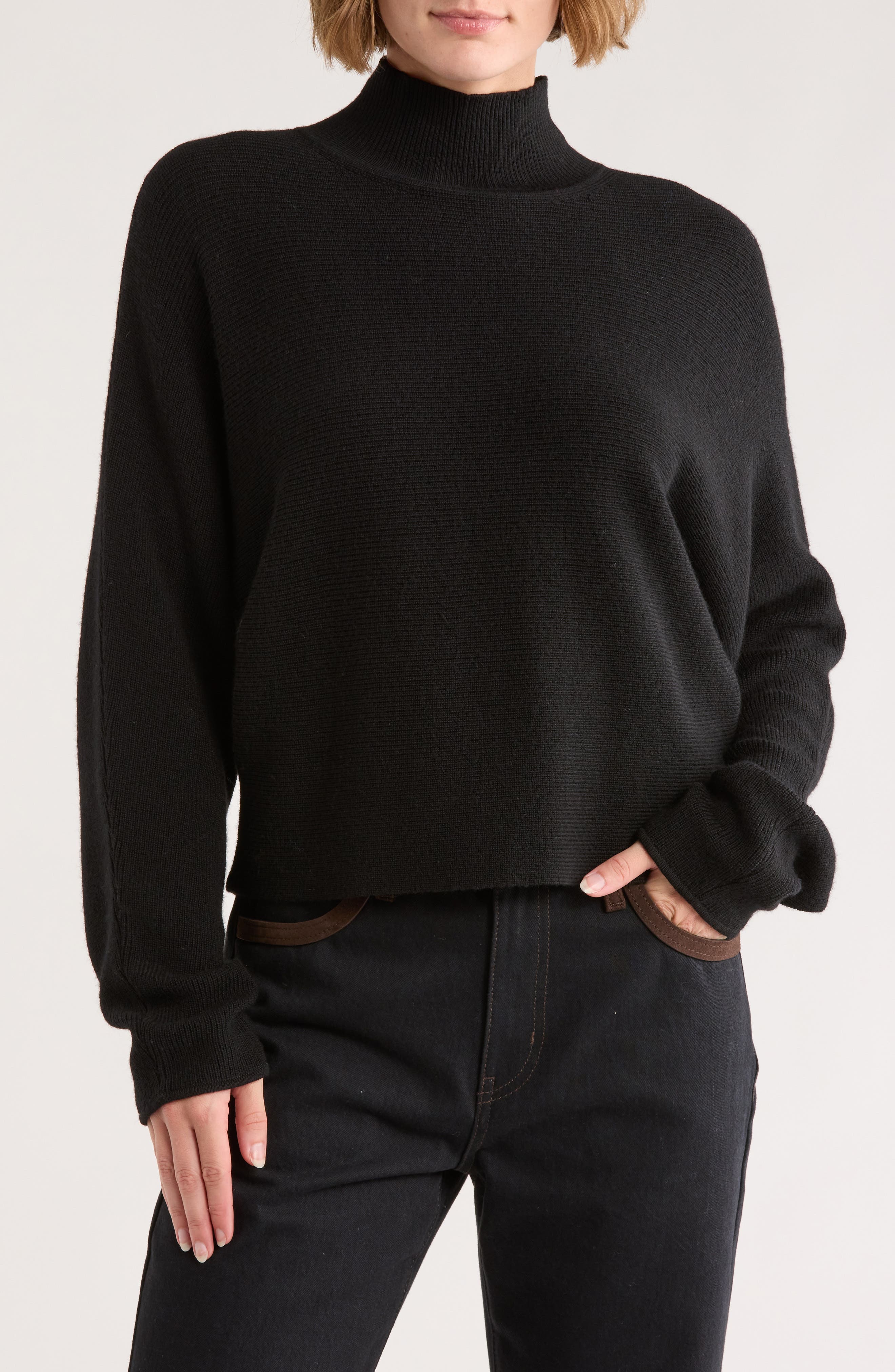 Ramy Brook Cassidy Mock Neck Wool Sweater