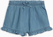 KENDI by Colored Organics Organic Ruffle Waist Chambray Short