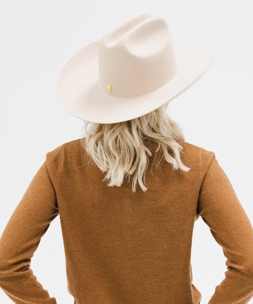 Gigi Pip Stylish Teddy Cattleman Hat In Cream