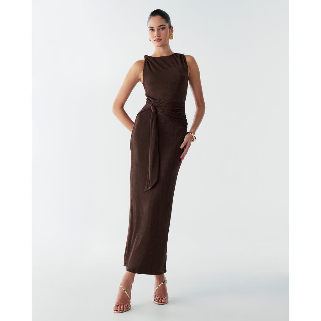 Bwldr Arnah Maxi Dress In Brown