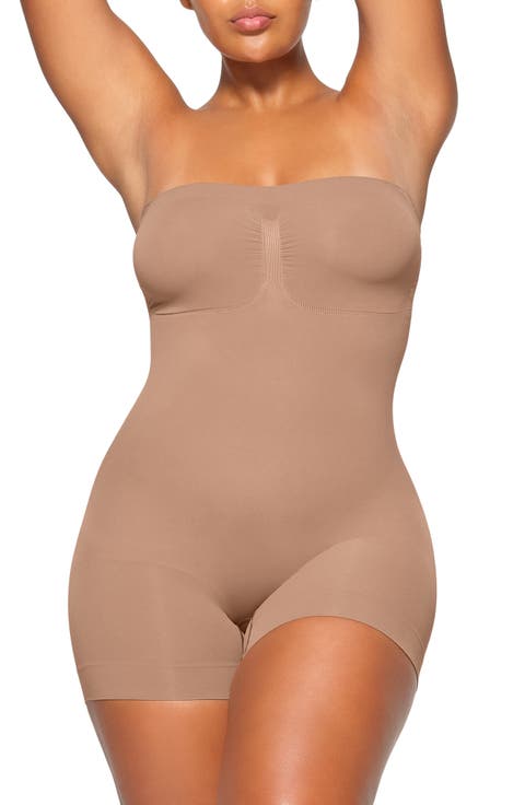 Seamless Sculpt Strapless Shortie Bodysuit (Regular & Plus)