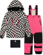 Deux par Deux Teknik Checkered Jacket & Pants Two Piece Snowsuit