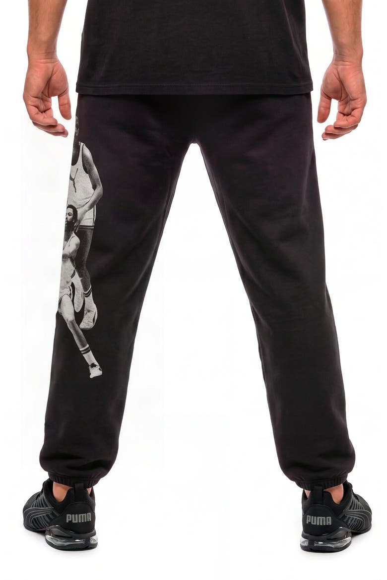 Memory Lane Fleece Sweatpants, Alternate, color, PUMA BLACK