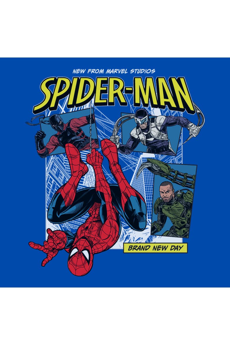 Boy's Spider-Man Brand New Day Guardian of New York and Villains  Graphic T-Shirt, Alternate, color, Royal Blue