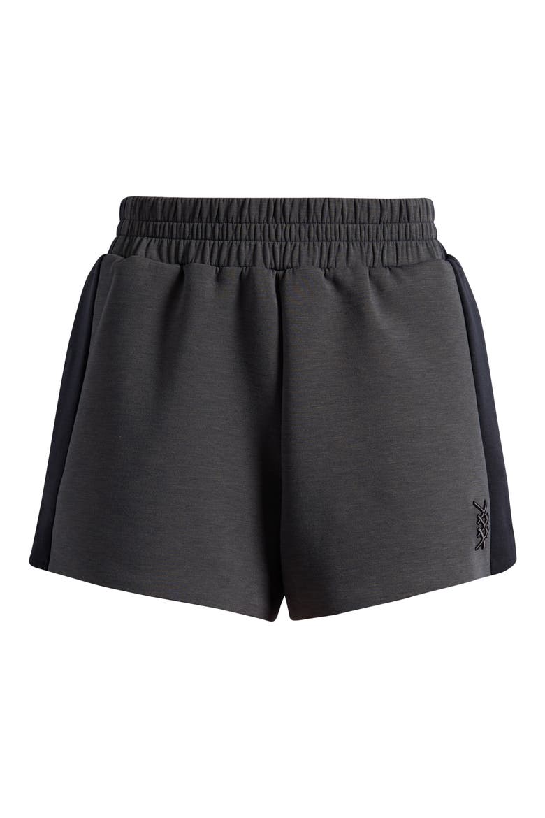 DreamGlow Colorblock Shorts, Alternate, color, PURE BLACK HEATHER