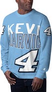 STARTER Men's Starter Light Blue Kevin Harvick Clutch Hit Graphic Long Sleeve T-Shirt