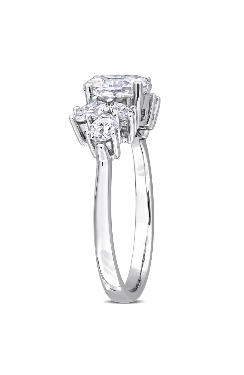 DELMAR Lab-Created Moissanite Engagement Ring, Alternate, color, White