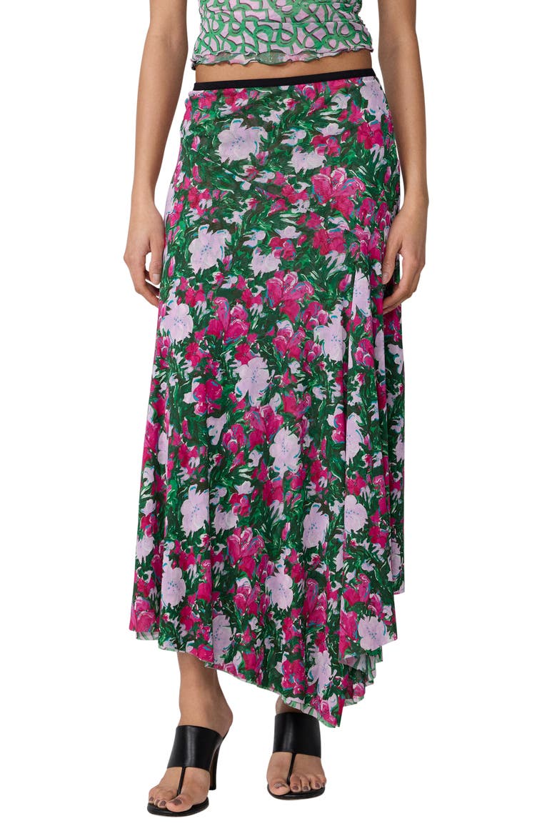 Hedi Print Asymmetric Maxi Skirt, Main, color, PROVENCE GOSSIP PINK