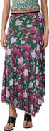 Diane von Furstenberg Hedi Print Asymmetric Maxi Skirt