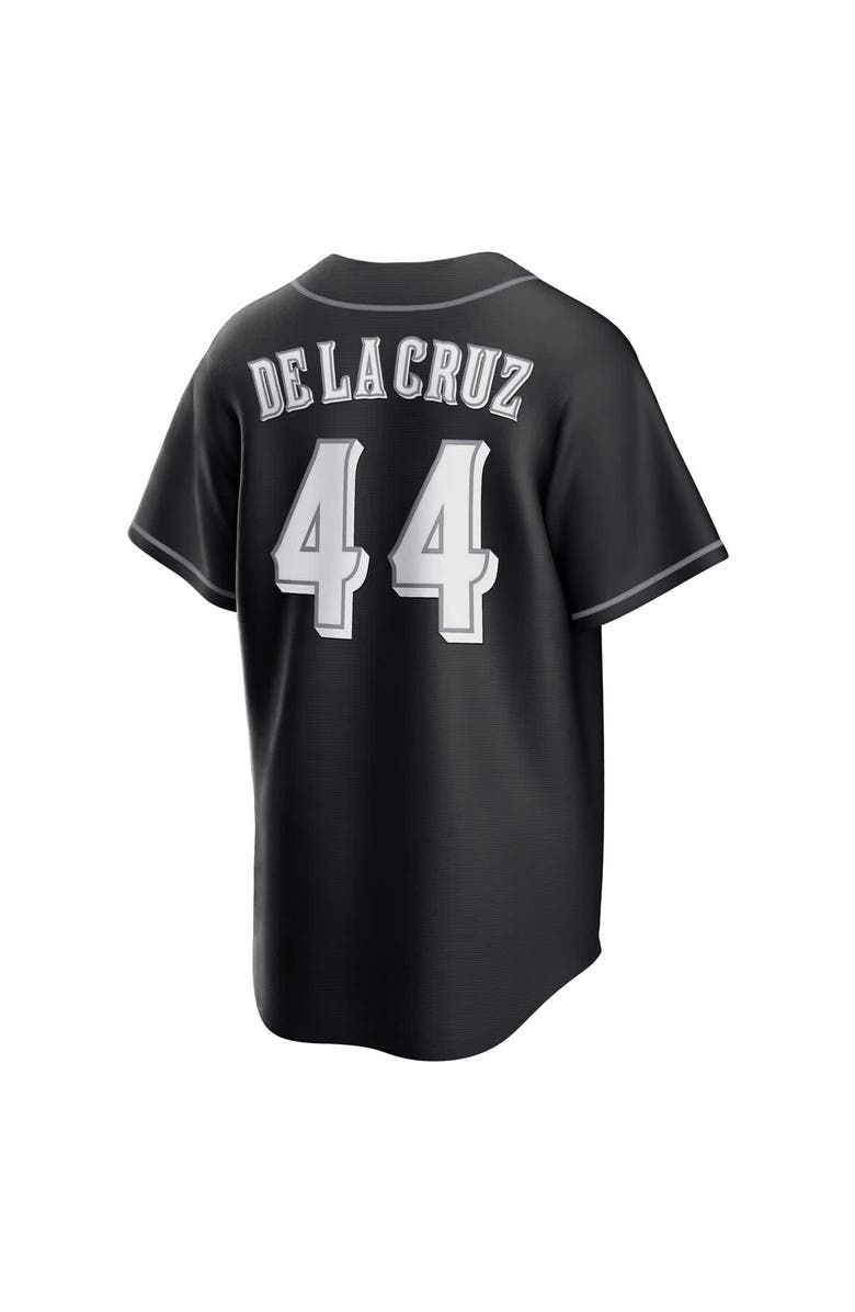 Nike Men's Nike Elly De La Cruz Black Cincinnati Reds Lights Out Replica Player Jersey, Alternate, color, Black