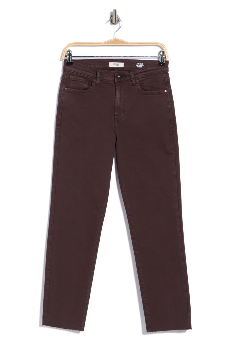 High Rise Straight Leg Pants, Alternate, color, CHOCOLATE