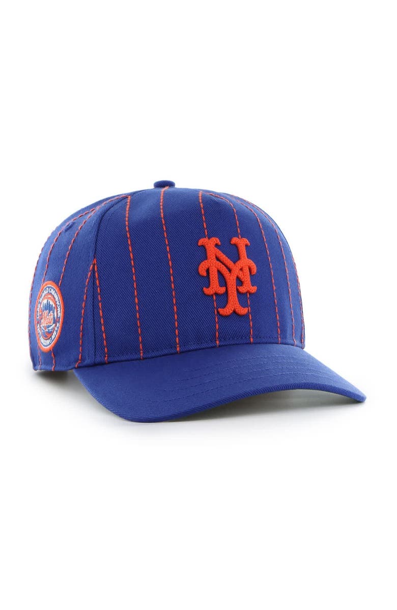 '47 Men's '47 x Rawlings Royal New York Mets Pinstripe Hitch Adjustable Hat, Main, color, Royal