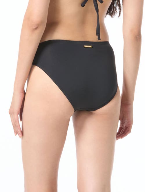 Vince Camuto Twist High Bikini Bottom in 001-Black at Nordstrom, Size X-Small