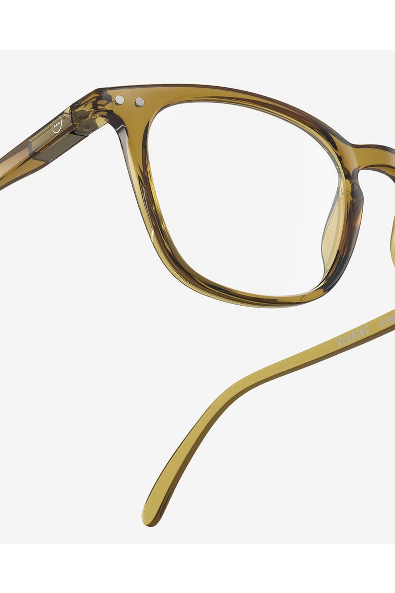 #E 49mm Trapeze Reading Glasses, Alternate, color, Golden Green