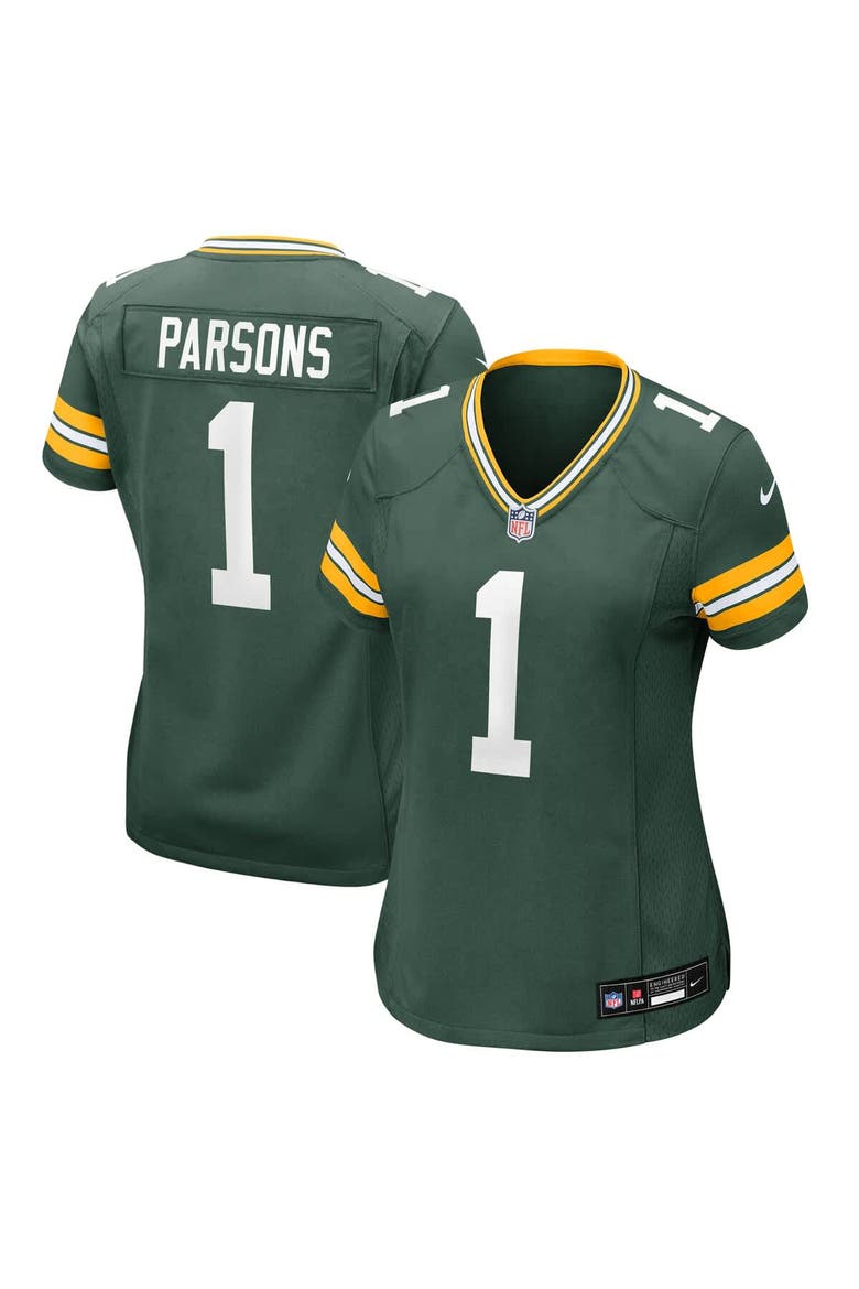 Women's Nike Micah Parsons Green Green Bay Packers Game Player Jersey, Main, color, Green