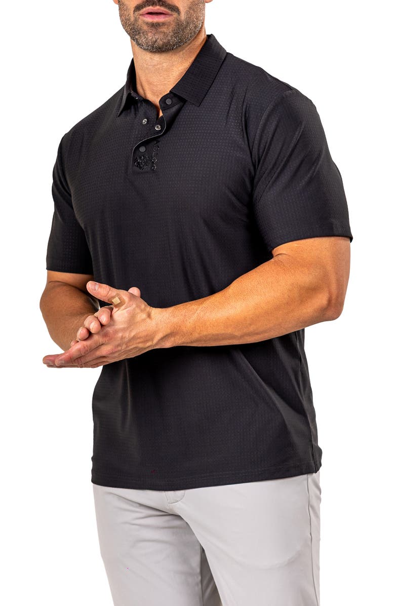Maceoo Golfascension Stretch Nylon Polo, Alternate, color, Black