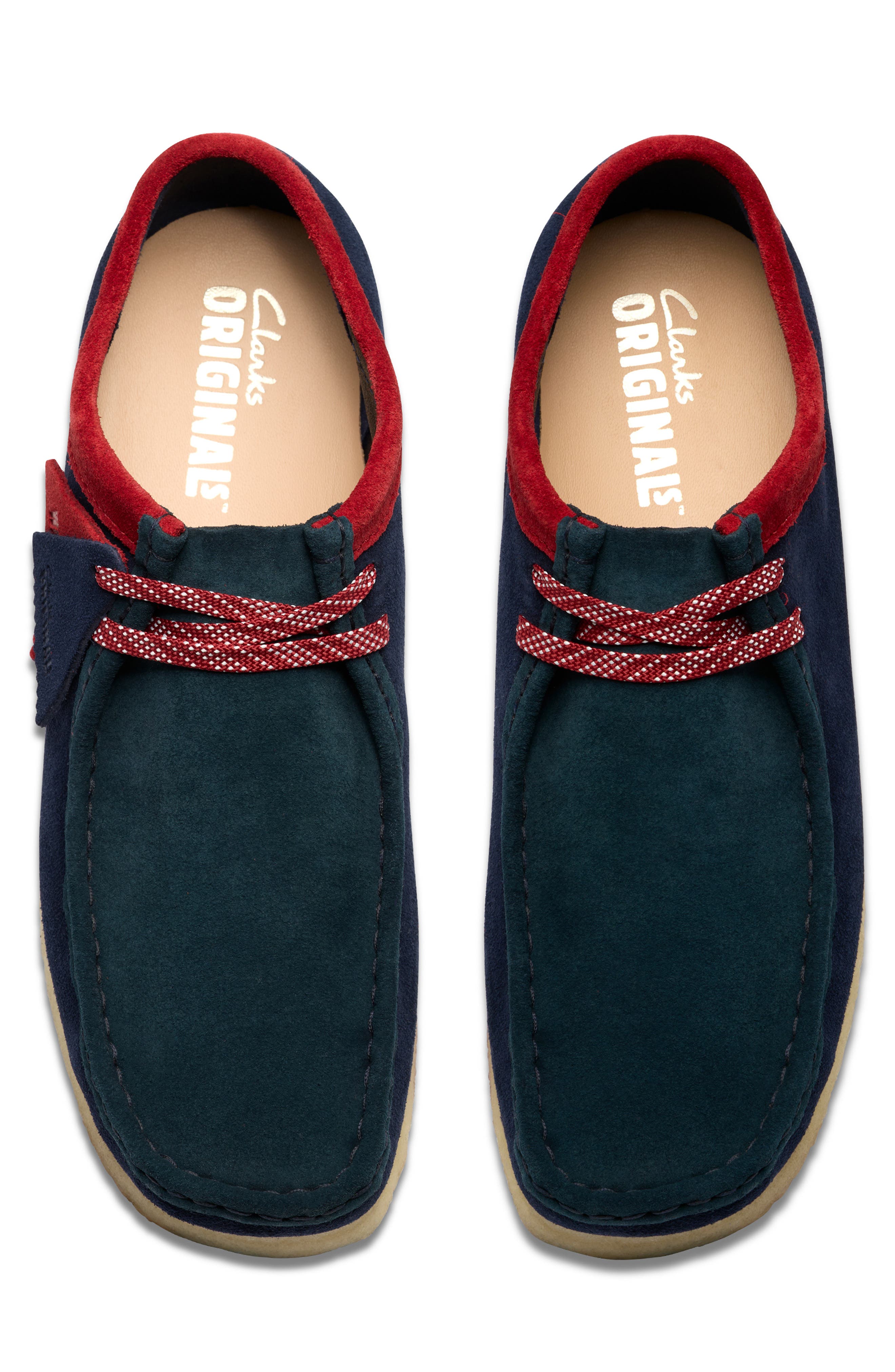 Clarks<sup>®</sup> Wallabee Moc Toe Chukka, Alternate, color, Dark Teal Combi
