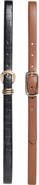 Nine West 2-for-1 Assorted Faux Leather Belts