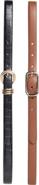 Nine West 2-for-1 Assorted Faux Leather Belts