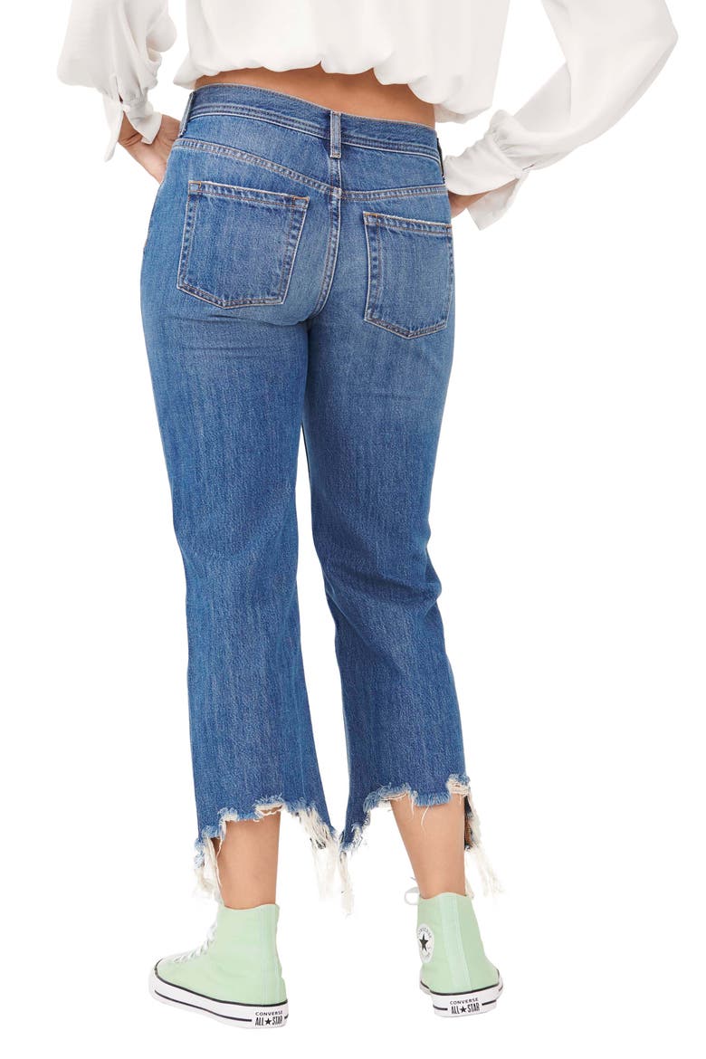 We the Free Maggie Ripped Crop Straight Leg Jeans, Alternate, color, BONDI BLUE