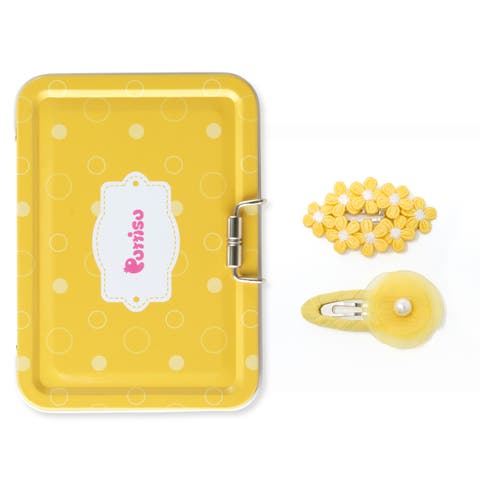 2-piece Hair Clip Set - Tulle Bloom Petals