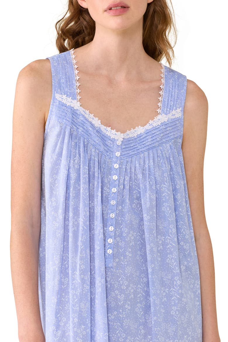 Ballet Cotton Nightgown, Alternate, color, DENIM BLUE