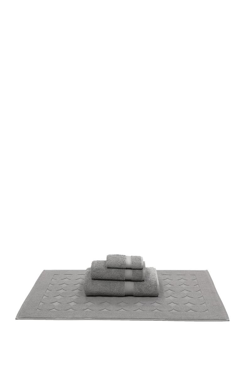 Sinemis Terry 4-Piece Towel Set - Dark Grey, Main, color, DARK GREY