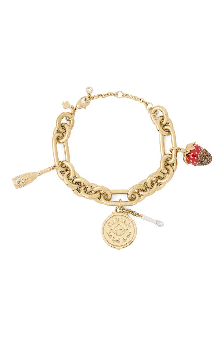 Caviar & Crimson Charm Bracelet, Main, color, MULTI