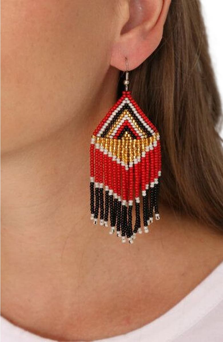 Fosterie Fire Embera Earrings, Alternate, color, Fire
