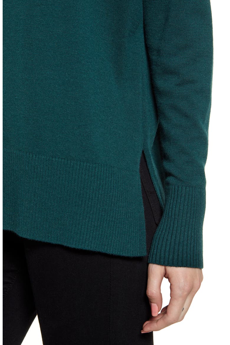 V-Neck Sweater, Alternate, color, GREEN PONDEROSA