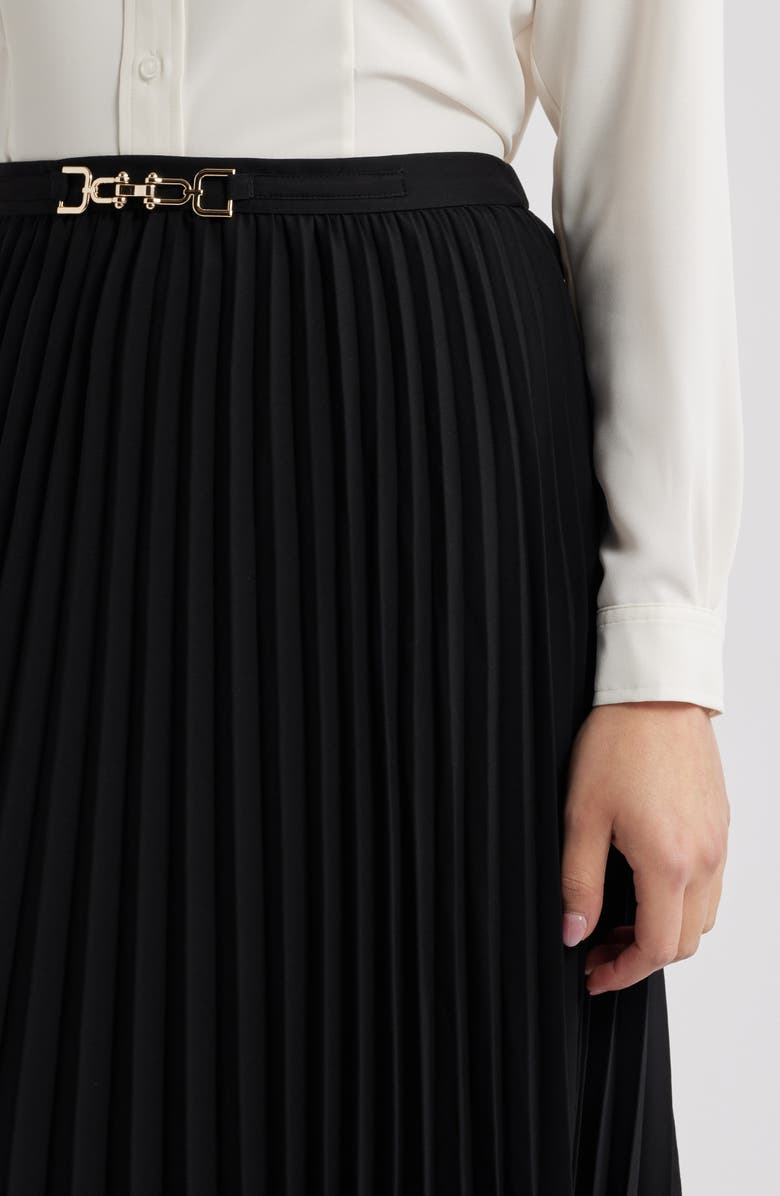 Anne Klein Belted Pleated Maxi Skirt, Alternate, color,