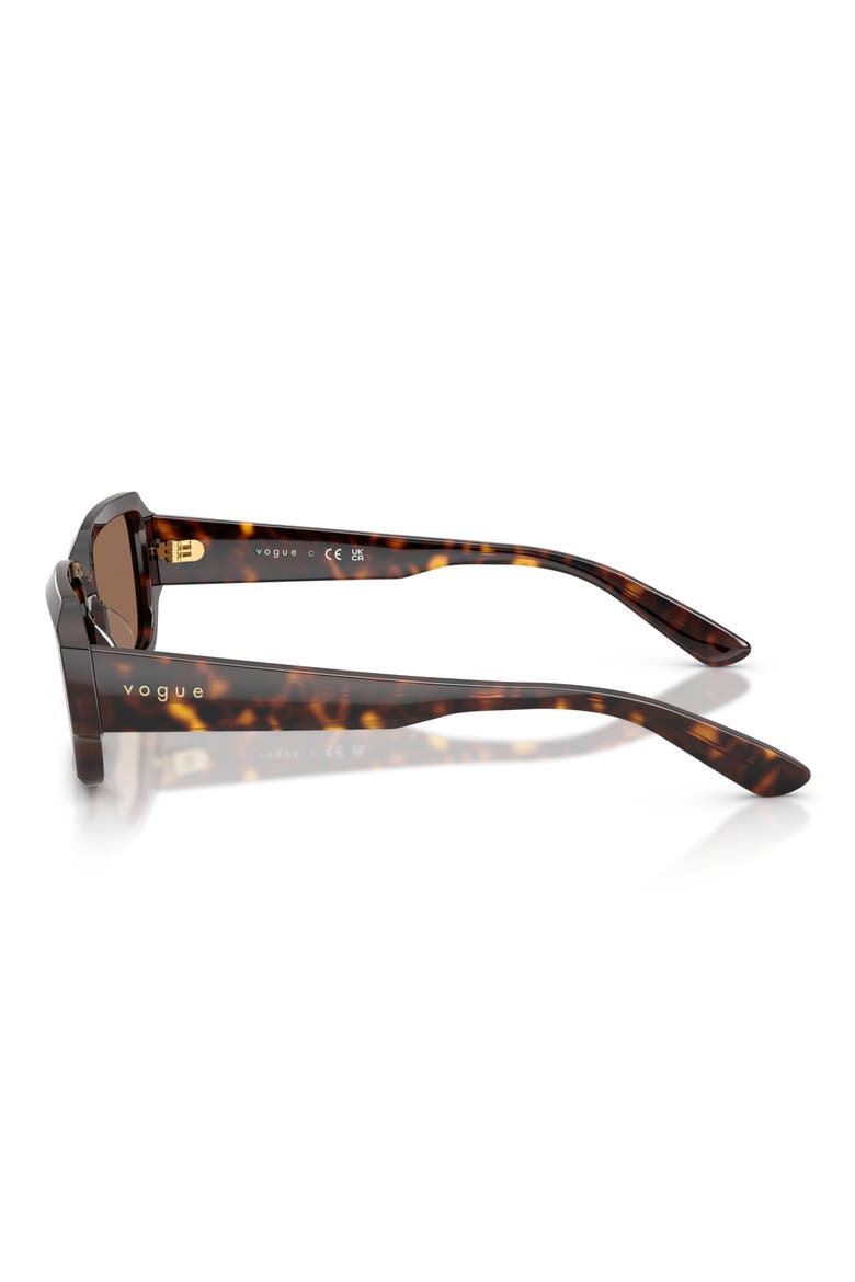 VO5693SU 54mm Rectangle Sunglasses, Alternate, color, DARK HAVANA / DARK BROWN