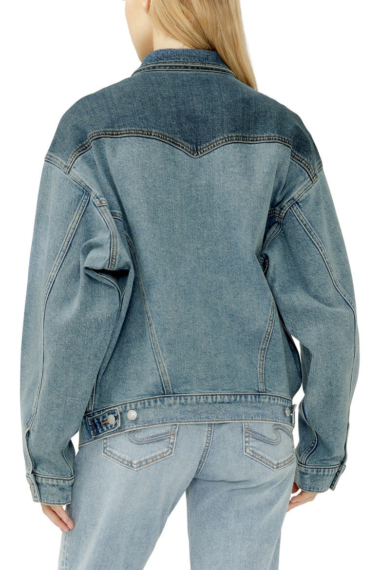 Western Two-Tone Denim Jacket, Alternate, color, GLIMMER