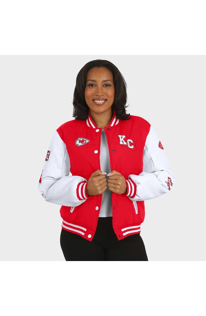 WEAR by Erin Andrews Women's WEAR by Erin Andrews Red Kansas City Chiefs Varsity Full-Snap Puffer Jacket, Alternate, color, Red