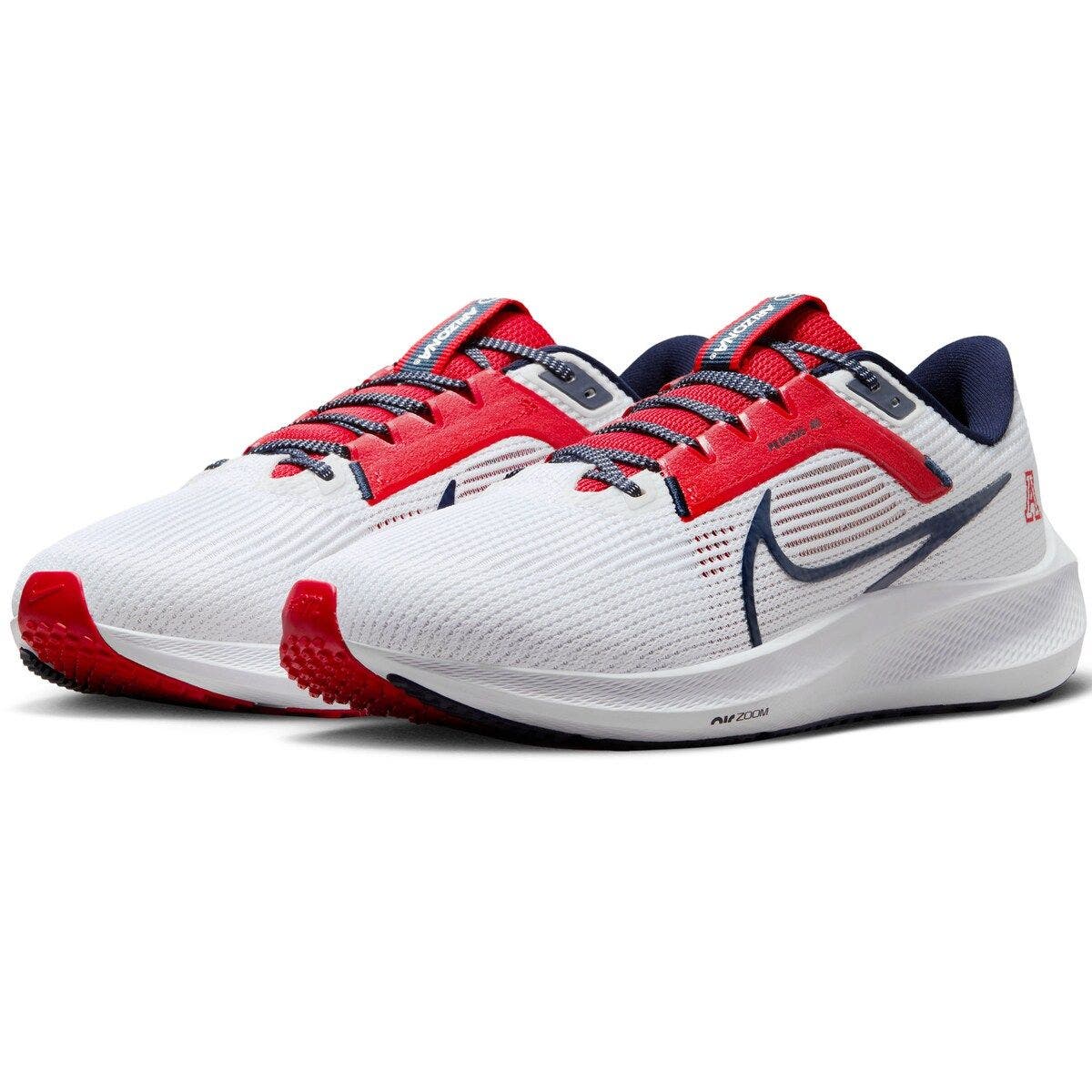 Nike Unisex Nike  White Arizona Wildcats Zoom Pegasus 40 Running Shoe, Main, color, 