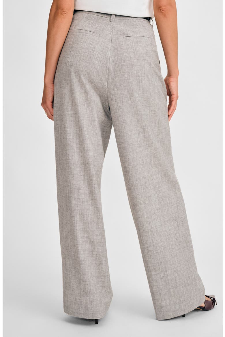 Front Pleat Wide Leg Pants, Alternate, color, HEATHER GREY