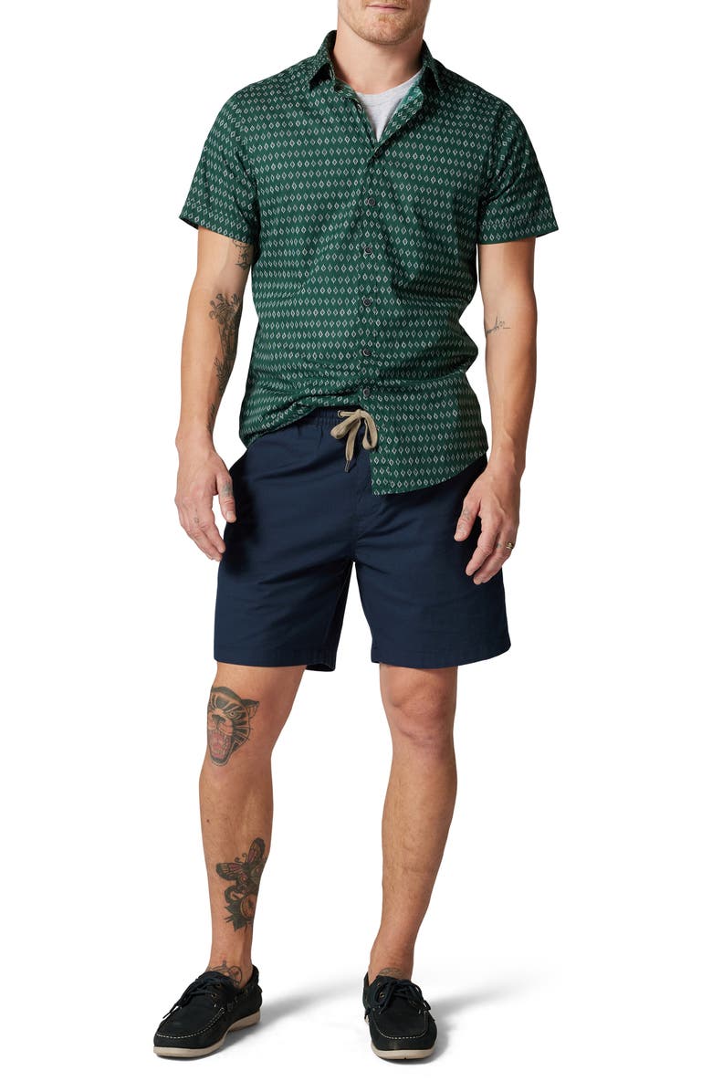 Rodd & Gunn Warring Taylor Sports Fit Foulard Print Short Sleeve Cotton Button-Up Shirt, Alternate, color, 