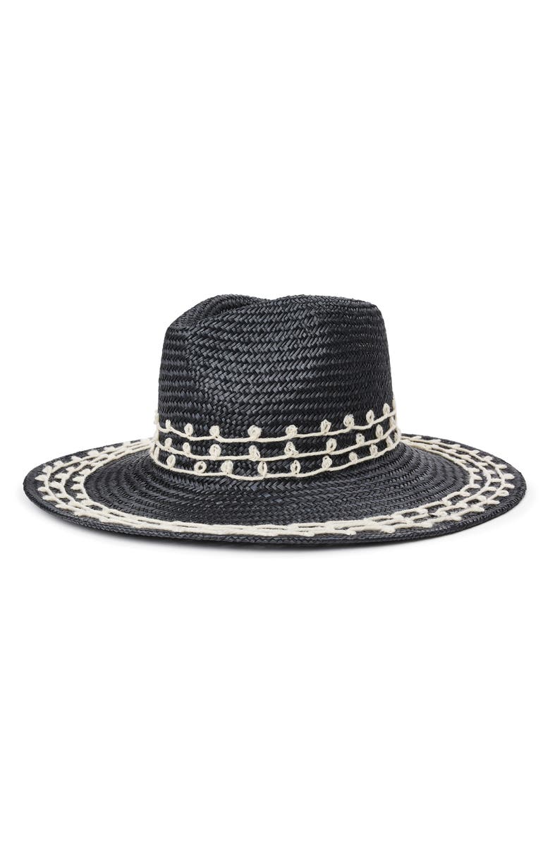 Brixton Joanna Embroidered Straw Hat, Main, color,
