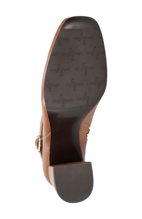 Shop Easy Street Winnipeg Block Heel Bootie In Cognac