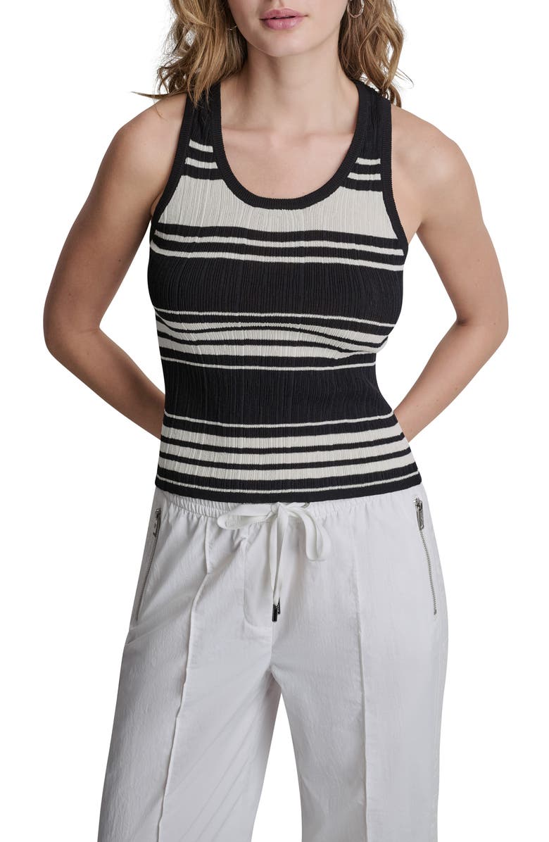 DKNY Stripe Sweater Tank, Main, color, 