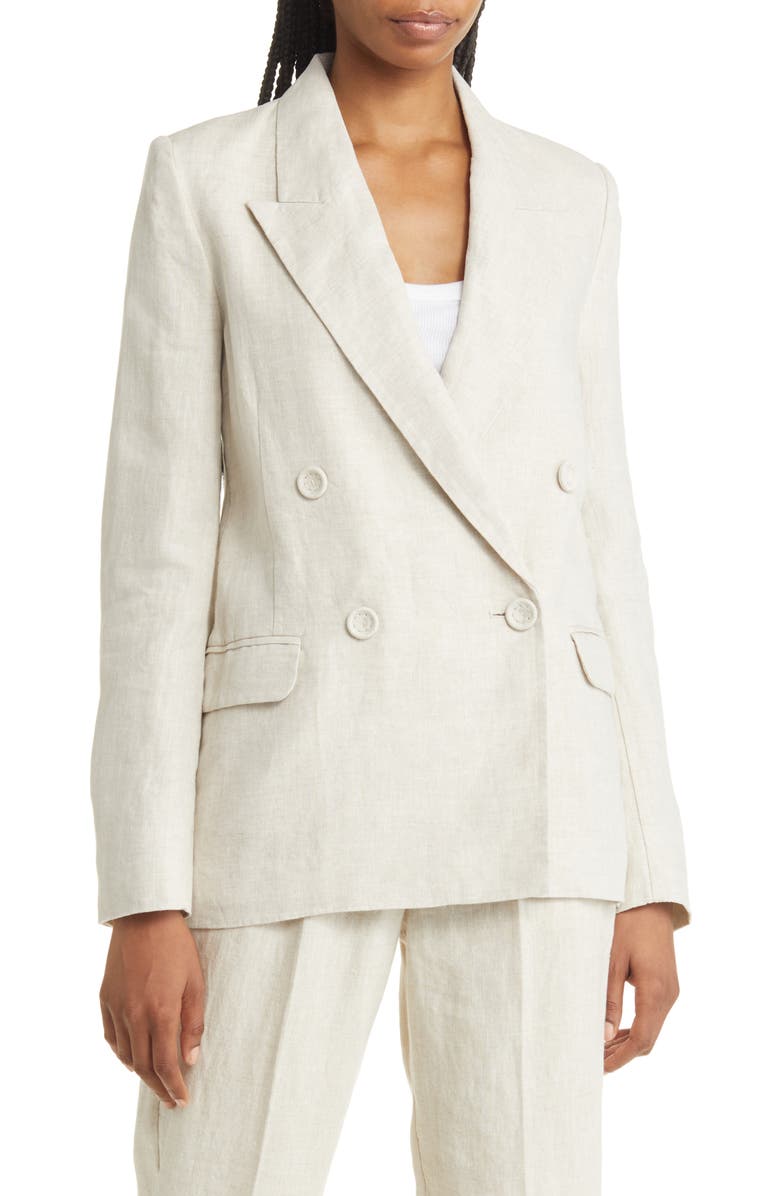 & Other Stories Double Breasted Linen Blazer, Alternate, color, 