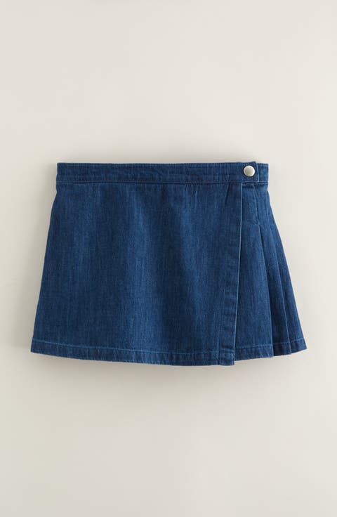 Kids' Chambray Pleated Skort (Big Kid)