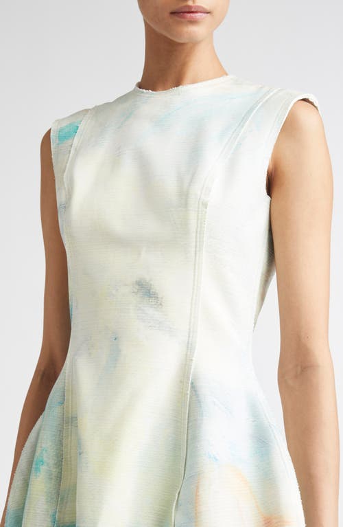 Erdem Kaye Donachie Print Cotton Midi Dress In Blue