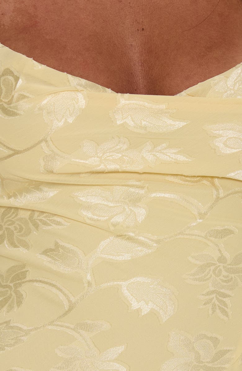 Princess Polly Celena Floral Burnout Gown, Alternate, color, Lemon