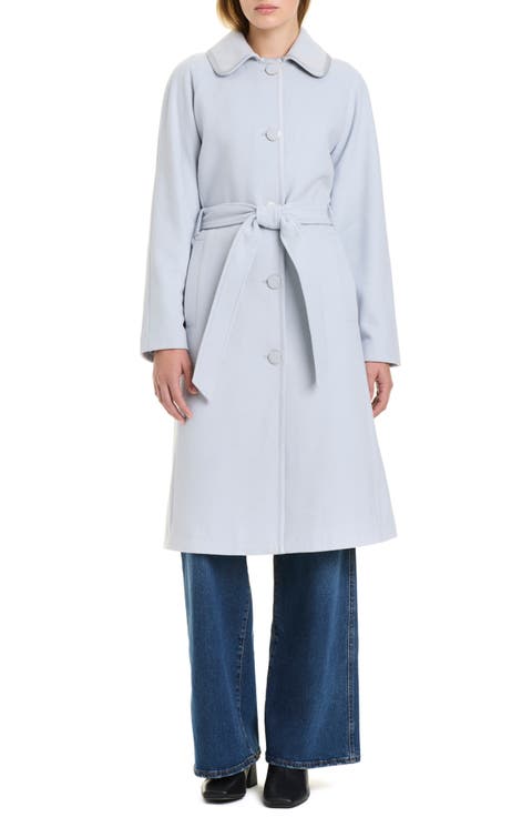 Belted Wool Blend Maxi Coat