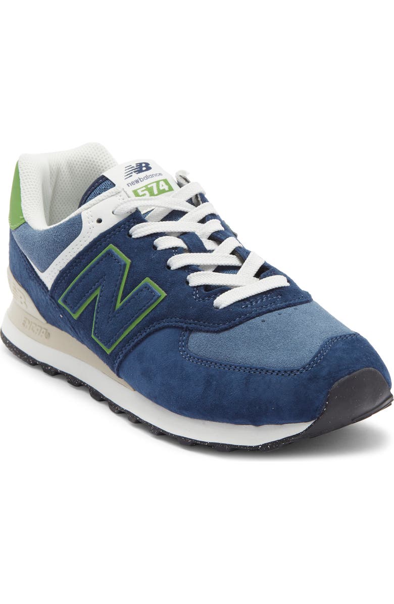 New Balance 574 Sneaker, Main, color, Nb Navy/ Alpine Green